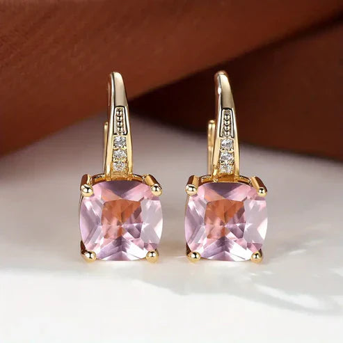 Mystic Sapphire Gemstone Hoop Earrings