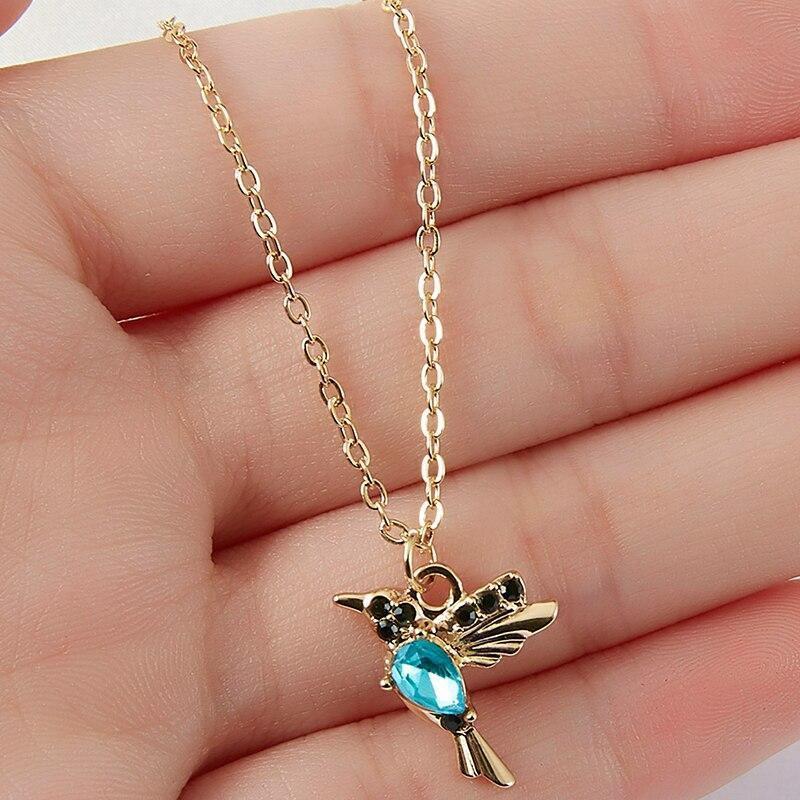 Hummingbird Pendant with Enamel and Zirconium Dioxide
