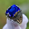 Vintage Silver Sapphire Ring