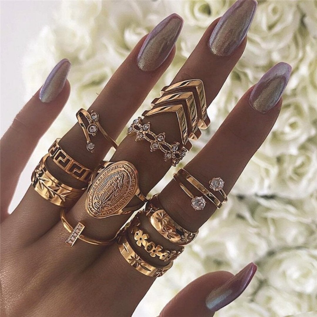 Unique Premium Set of 8 to 12 Rings