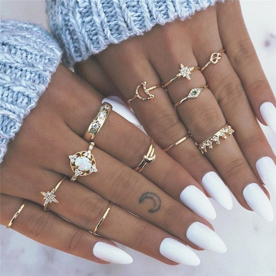 Unique Premium Set of 8 to 12 Rings