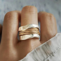 Silver and Gold Twisted Ring