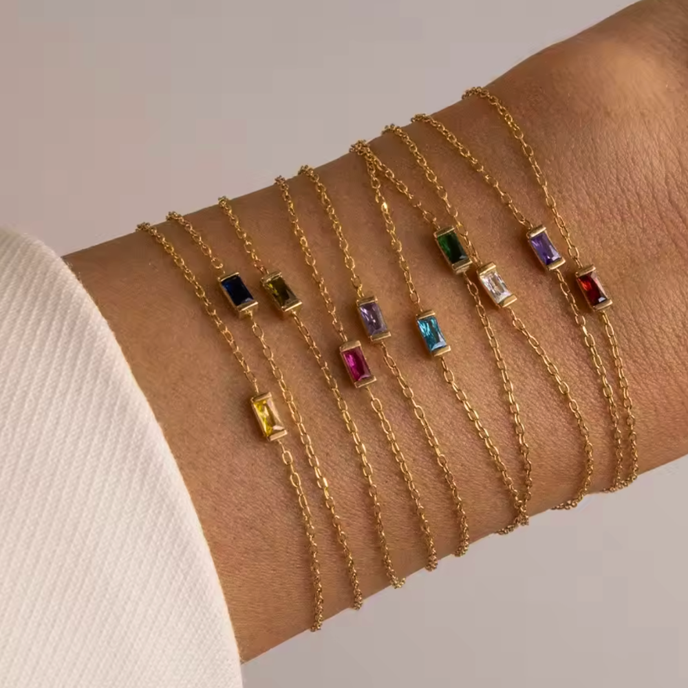 Heartline Gemstone Bracelet