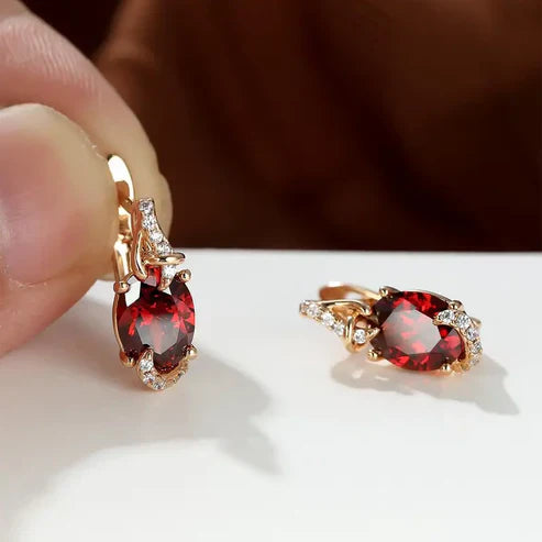 Crimson Twilight Dangle Earrings