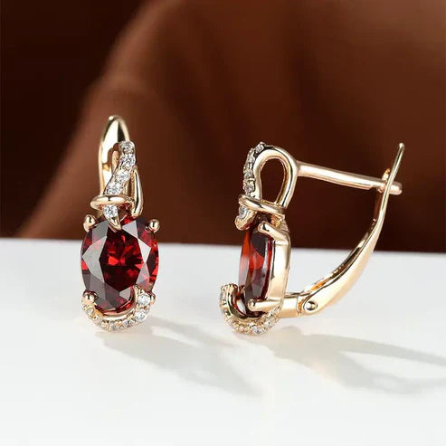 Crimson Twilight Dangle Earrings