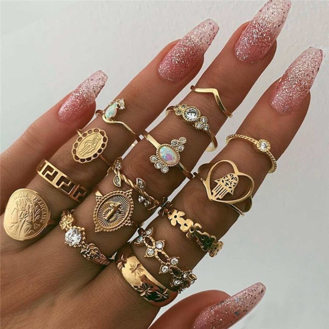 Unique Premium Set of 8 to 12 Rings