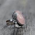 Retro Rose Pink Gemstone Ring