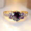 Golden Ring with Amethyst Accent