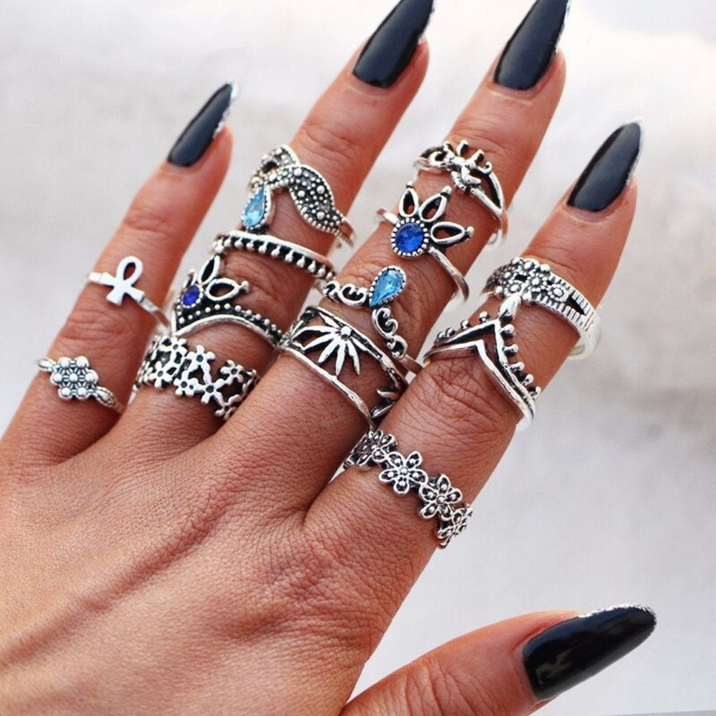Unique Premium Set of 8 to 12 Rings