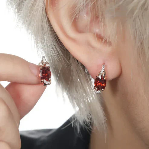 Crimson Twilight Dangle Earrings