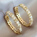 Radiant Gold Circle Earrings