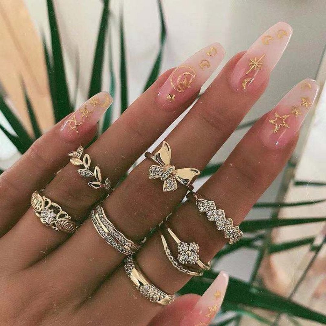 Unique Premium Set of 8 to 12 Rings