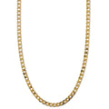 Flat Link Curb Chain Pendant Necklace