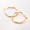 Braided Gold Loop Earrings