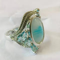 Vintage Turquoise and Opal Ring