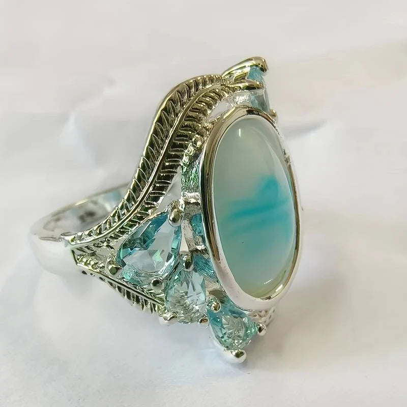 Vintage Turquoise and Opal Ring