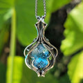 Silver Vintage Necklace in Blue