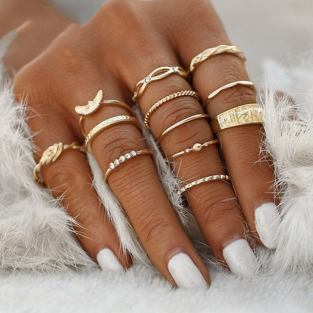 Unique Premium Set of 8 to 12 Rings