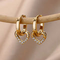 Radiant Gold Heart Earrings
