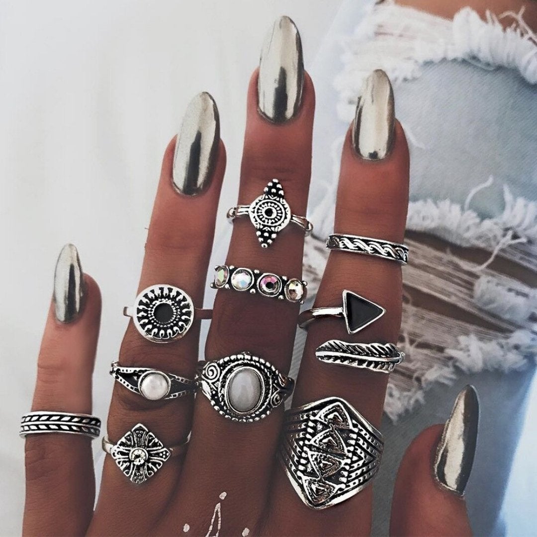 Unique Premium Set of 8 to 12 Rings