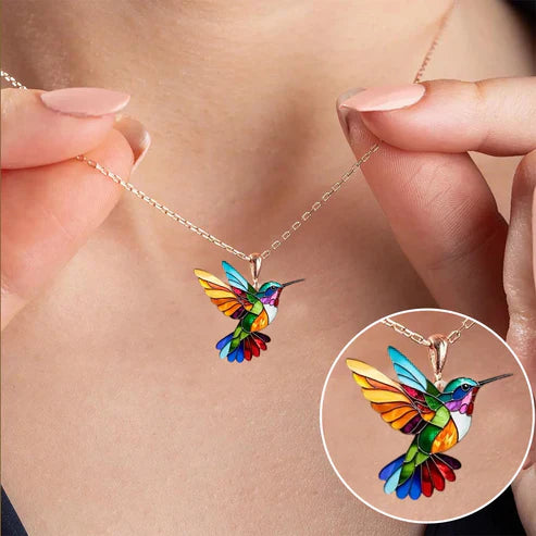 Beautiful Hummingbird Pendant with Bonus Earrings