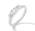 Elegant Marquise-Cut Gemstone Ring in Sterling Silver
