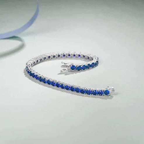 Sapphire Tennis Wristlet