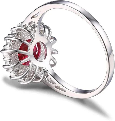 Timeless Ruby Halo Ring