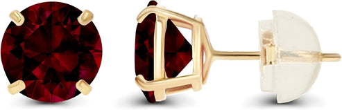 Ruby Round Stud Earrings -> Ruby Circular Stud Earrings