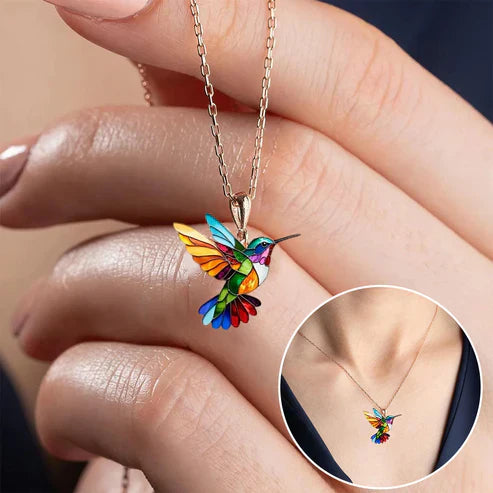 Beautiful Hummingbird Pendant with Bonus Earrings