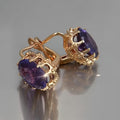 Golden Amethyst Tiara Earrings