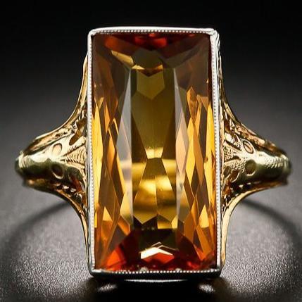 Orange glass ring
