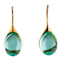Vintage Turquoise Crystal Drop Earrings