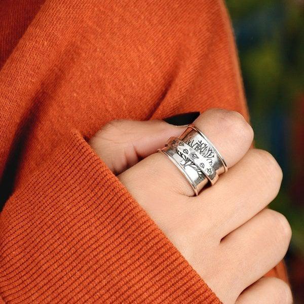 Tree of Life Spinner Mindfulness Ring