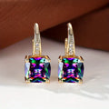 Mystic Gemstone Hoop Earrings