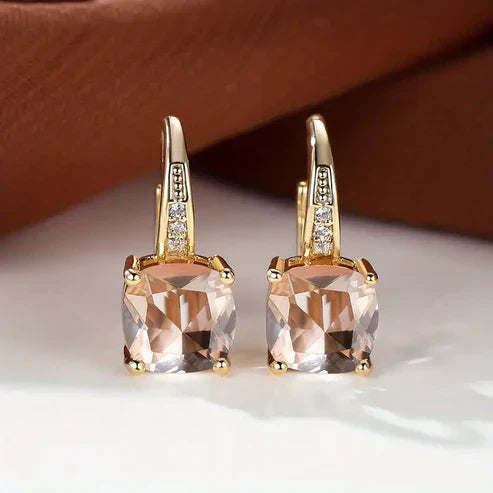Mystic Sapphire Gemstone Hoop Earrings