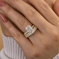 Elegant Cushion Cut Diamond Ring in Golden