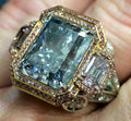 Blue glass spark ring