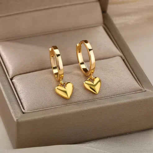 Golden Hearts Studs