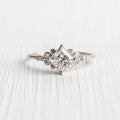Luxurious ring with cubic zirconia crafted from gold and silver