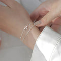 Adjustable Silver Heart Bangle