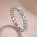 Silver Band with Zirconia Inlay