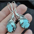Silver Opal Bohemian Earrings