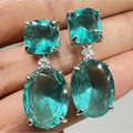 Boho Earrings with Turquoise Gemstone in Sterling Silver