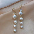 Golden Pearl Drop Earrings