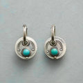 Bohemian earrings with turquoise stones in silver