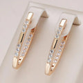 Elegant Gold Earrings with Cubic Zirconia