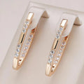 Elegant Gold Zirconia Earrings