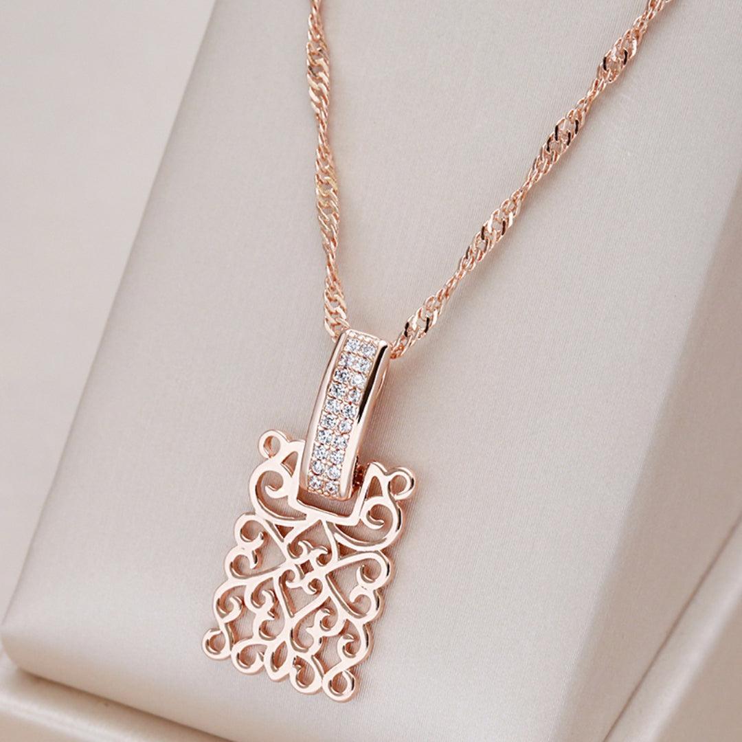 Elegant Golden Mandala Pendant Necklace