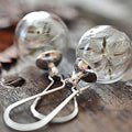 Silver Dandelion Earrings